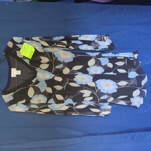 Worthington Long Sleeve Sheer Dress